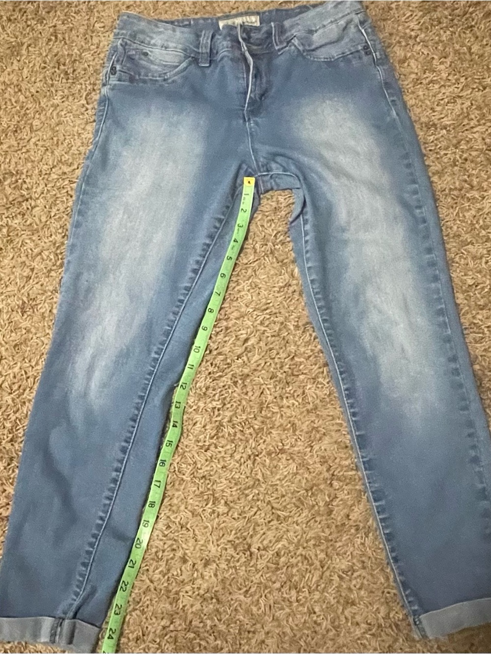Royalty For Me Medium Blue Boyfriend Jeans with Cuffed Ankles